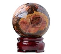 XHAJCSJWGD Oil Clay Painting Stone Crystal Ball Raw Ore Feng Shui Home Decoration Crafts Ornaments Crystals Collection,50~55mm
