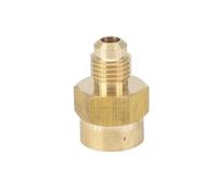 XHAJCSJWGD SAE Thread 7/16"-20UNF Male x 1/4" NPT Female Fit Tube O.D 1/4" Brass 45 Degree Pipe Fitting Gas Adapter