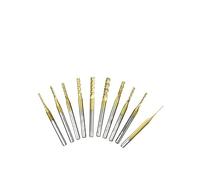 XHAJCSJWGD TiN 1.5-3.175mm Set Carbide PCB Milling Cutter Set 3.175mm Shank PCB Machine Engraving Bit End Mill XHAJCSJWGD