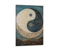 XHBKJA Impression sur toile murale moderne exquise - Album photo abstrait spirituel Yin Yang - Symbole d'équilibre et d'harmonie - 50 x 75 cm