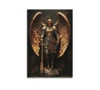 XHBKJA Poster Ailes de Justice Archange Michael Striking Down The Dark sur toile murale minimaliste moderne peinture décorative à suspendre 40 x 60 cm