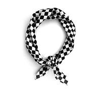 XHBL 55x55cm Blanc Black Drapeau à Damier Racing Bandana Unisexe Multi-Use Square Bandeau carré Moto Sports de Plein air Cadre de Poignet (Color : Natural)