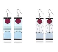 XHBTS 2 paires de boucles d'oreilles Demon Slayer Cosplay pour guitare, porte, ordinateur portable, bagages, vélo, boucles d'oreilles, accessoires de cosplay