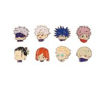 XHBTS Broche Nanami Kento Itadori Yuji Fushiguro Megumi Badge Anime Cosplay broches accessoires et 10 autocollants, Métal