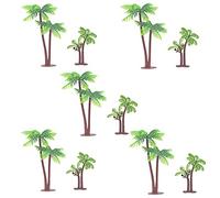 XHBTS Lot de 10 décorations de gâteau en forme de cocotier pour décoration de gâteau ou modèle de paysage