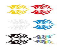 XHBTS Lot de 12 autocollants réfléchissants en forme de flamme de vélo, 6 couleurs, autocollants décoratifs pour vélo