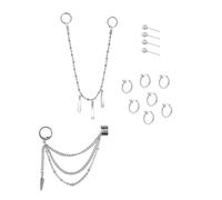 XHBTS Lot de 53 boucles d'oreilles Miyamura Izumi, anime Horimiya, accessoires de costume de cosplay et feuilles de plumes multicouches et autocollants, Plastique, Pas de gemme