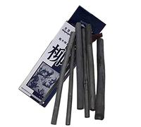 XHBTS Lot de 6 fusains de vigne souples noirs pour dessin, esquisse et beaux-arts, croquis en saule pour le dessin (3-8 mm)