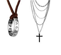 XHBTS Uncharted 4 Drake 20 autocollants et bague gravée Collier Pendentif Collier Bijoux Unisexe Cosplay Fans Cadeau