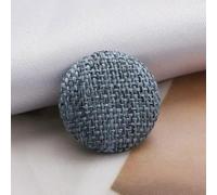 XHBYW 10 pièces 15-30 mm Boutons recouverts de Tissu en Lin Bricolage, Boutons à Tige en Tissu Rond pour l'artisanat et la Couture, idéaux pour Les couturières et Les Artisans