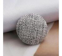 XHBYW 10 pièces 15-30 mm Boutons recouverts de Tissu en Lin Bricolage, Boutons à Tige en Tissu Rond pour l'artisanat et la Couture, idéaux pour Les couturières et Les Artisans
