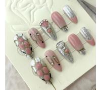XHBYW 10 pièces faux ongles Art abstrait presse sur ongles couverture complète faux ongles pour femmes et filles décoration quotidienne