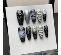 XHBYW 10 pièces faux ongles Art abstrait presse sur ongles couverture complète faux ongles pour femmes et filles décoration quotidienne