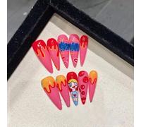 XHBYW 10 pièces faux ongles faits à la main plusieurs Styles presse sur les ongles couverture complète faux ongles pour femmes et filles décoration quotidienne