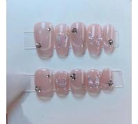 XHBYW 10 pièces faux ongles papillon rose presse sur ongles couverture complète faux ongles pour femmes et filles décoration quotidienne