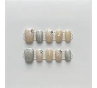 XHBYW 10 pièces pur motif fait à la main faux ongles presse sur ongles couverture complète faux ongles pour femmes et filles décoration quotidienne