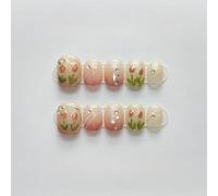 XHBYW 10 pièces pur motif fait à la main faux ongles presse sur ongles couverture complète faux ongles pour femmes et filles décoration quotidienne