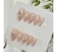 XHBYW 10 pièces strass rose faux ongles presse sur ongles couverture complète faux ongles pour femmes et filles décoration quotidienne