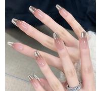 XHBYW 24 pièces plusieurs Styles faux ongles à pression couverture complète faux ongles adaptés aux femmes et aux filles décoration quotidienne