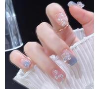 XHBYW - faux ongles amovibles, taille unique, 24 pièces, à pression, couverture complète, pour femmes et filles, décoration quotidienne