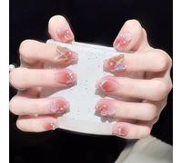 XHBYW - faux ongles amovibles, taille unique, 24 pièces, à pression, couverture complète, pour femmes et filles, décoration quotidienne