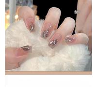 XHBYW - faux ongles amovibles, taille unique, 24 pièces, à pression, couverture complète, pour femmes et filles, décoration quotidienne