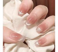 XHBYW Taille Unique 24 Pièces Diamant Papillon Paillettes Faux Ongles Presse sur Les Ongles Couverture Complète Faux Ongles pour Femmes Et Filles Décoration Quotidienne