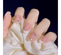 XHBYW Taille Unique 24 Pièces Diamant Papillon Paillettes Faux Ongles Presse sur Les Ongles Couverture Complète Faux Ongles pour Femmes Et Filles Décoration Quotidienne