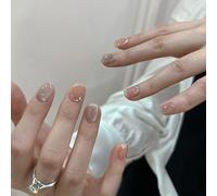 XHBYW Taille Unique 24 Pièces Diamant Papillon Paillettes Faux Ongles Presse sur Les Ongles Couverture Complète Faux Ongles pour Femmes Et Filles Décoration Quotidienne
