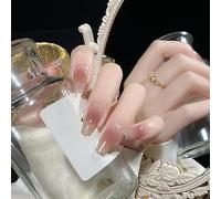 XHBYW Taille Unique 24 Pièces Diamant Papillon Paillettes Faux Ongles Presse sur Les Ongles Couverture Complète Faux Ongles pour Femmes Et Filles Décoration Quotidienne