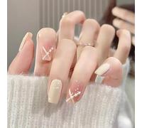 XHBYW Taille Unique 24 Pièces Diamant Papillon Paillettes Faux Ongles Presse sur Les Ongles Couverture Complète Faux Ongles pour Femmes Et Filles Décoration Quotidienne