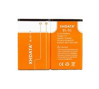 XHDATA BL-5C 3,7V 1500mAh Batterie Rechargeable pour Radio 2 Pièces Orange