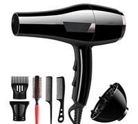 XHDMJ Sèche-Cheveux Efficace Fiable Sec 3500W, Puissant Anion Professionnel Domestique, Air Froid, Séchage Plus Rapide, Noir