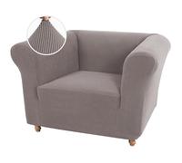 XHDZSW Housse de canapé Extensible pour canapé Chesterfield, Jacquard 1/2/3 Places Housse de canapé pour Le Salon, Housse de canapé antidérapante Protecteur de Meubles (Taupe,Chaise)