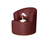 XHDZSW Housse Fauteuil Tonneau Pivotant Velours Extensible Moelleux, sans Glisser, Lavable en Machine, Protection Antitache pour Salon Club Crapaud (Rouge Vin)