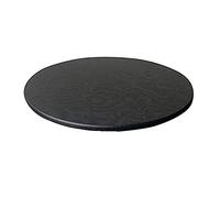 XHDZSW Nappe Transparente Ronde, Protège Table élastiqué Tout Autour,Imperméables, Nappe Ajustée Antidérapante avec Revêtement en Polyester (Noir,Ronde 60cm)