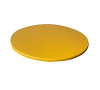 XHDZSW Nappe Transparente Ronde, Protège Table élastiqué Tout Autour,Imperméables, Nappe Ajustée Antidérapante avec Revêtement en Polyester (Jaune,Ronde 60cm)