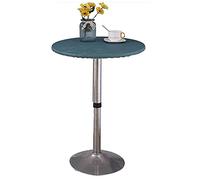 XHDZSW Protège Table Rond, Protège Table élastiqué Tout Autour,Imperméables,Nappe Ajustée Antidérapante avec Revêtement en Polyester (Vert,Ronde 60cm)