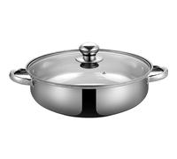 XHEILZOP Cuiseur Vapeur 5 Étages en Acier Inoxydable, Grande Capacité avec Couvercle en Verre, Cuit Vapeur Empilable pour Légumes, Dim Sum et Fruits de Mer, Compatible Induction(Single layer,34cm)