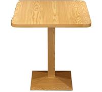 XHEILZOP Table de Salle à Manger Carrée, Table de Bar Industrielle en Bois Massif Naturel, Table de Pub Haute avec Pied Central en Métal Noir Robuste, Table de Cuisine Gain de Place pour Studio(E)