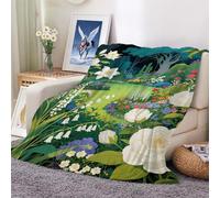 XHENTAI Blanket Flower Bushes and Jungles Style Throw Blankets Gifts Soft Flannel Sofa Bed Couch 100x130cm