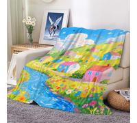 XHENTAI Blanket for Gifts Throw BlanketsPainted Town Gift Women Men Soft Plush Lightweight Flannel Fleece All Season for Couch Sofa 100x130cm