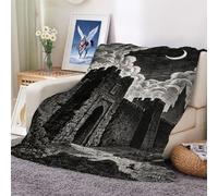 XHENTAI Flannel Blanket Castle at Night Flannel Sleep Comfort Super Soft Sofa Blankets Print 100x130cm
