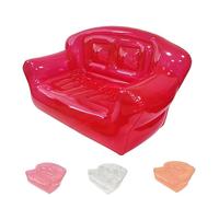 XHHBS Chaise Gonflable Transparent Siège Sofa Double Personne Chaise Gonflable for Adultes Adolescents Filles Piscine Dortoir Yard Parties Evénements (Color : Rose)