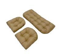 XHHBS Coussins de siège en Osier for Patio extérieur/intérieur, Causeuse de Groupe, Coussins de Chaise en Osier touffetés for Meubles de Patio, Banc, Porche, balançoire, Toutes Saisons(Khaki)
