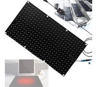 XHHBS Tapis de Fusion de Neige chauffés for Les entrées, Chauffage de Toit et vallée, Tapis extérieurs chauffés Non glissés, Fond de 2 Pouces de Neige par Heure, connecteur Tandem(Noir,20"x30")
