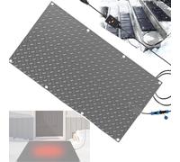 XHHBS Tapis de Fusion de Neige chauffés for Les entrées, Chauffage de Toit et vallée, Tapis extérieurs chauffés Non glissés, Fond de 2 Pouces de Neige par Heure, connecteur Tandem(Gray,13"x96")