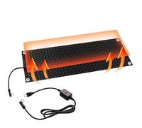 XHHBS Tapis de Fusion Neige chauffés extérieurs for Les barrages Glace, à Vitesse 3 Pouces et surclasseur(Black-1 Pcs,12x24in)