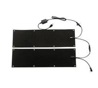 XHHBS Tapis de passerelle chauffés chauffés extérieurs, Tapis de Fusion de Neige Non GLIP(Black-2 Pcs,10x48in)