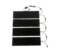 XHHBS Tapis de passerelle chauffés chauffés extérieurs, Tapis de Fusion de Neige Non GLIP(Black-4 Pcs,10x30in)